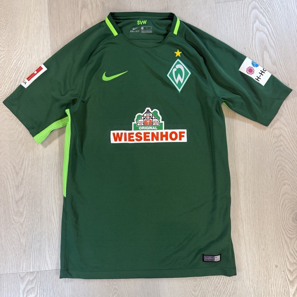 WERDER BREMEN SHIRT FOOTBALL JERSEY NIKE SIZE SMALL KRUSE 10 SIGNED 2016-2019
